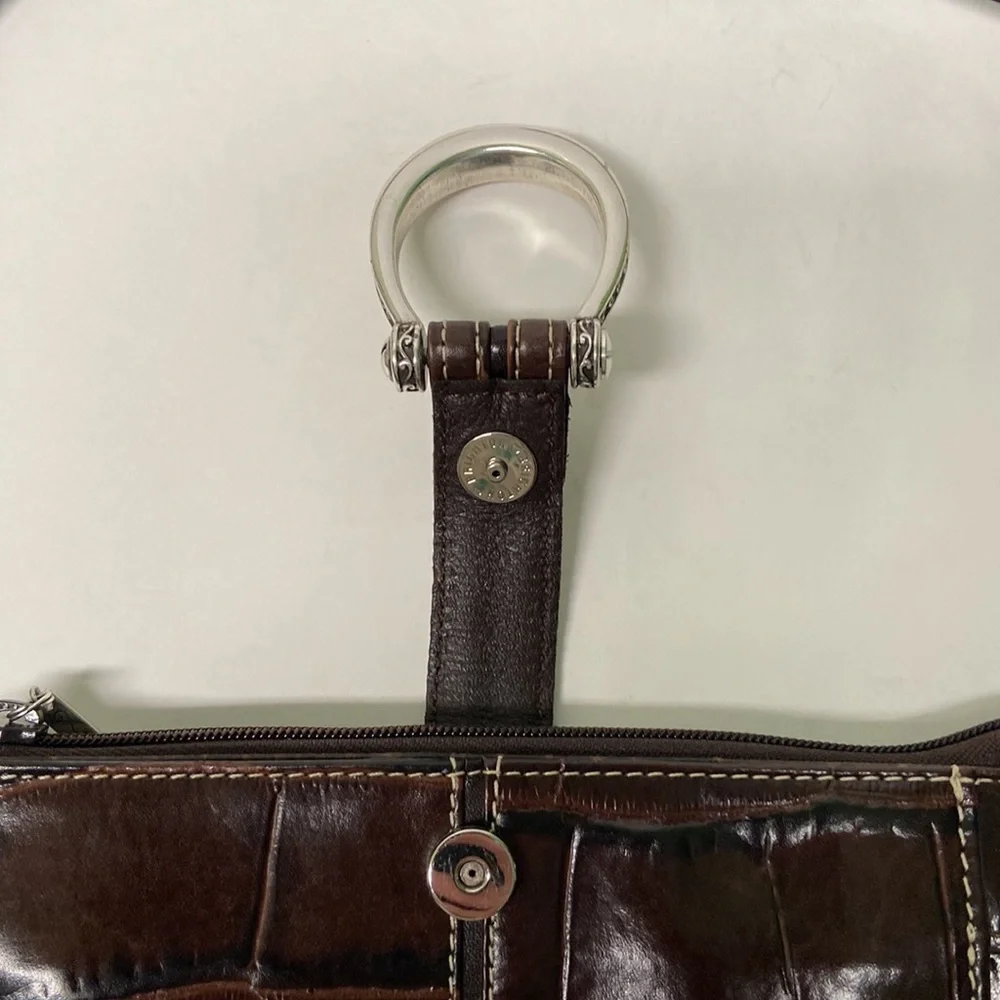 Brighton Embossed Crocodile Crossbody Purse